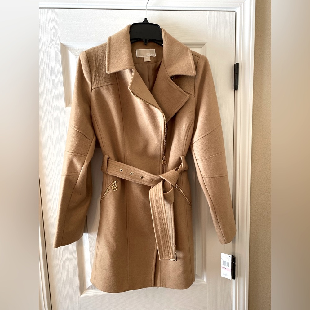 Michael Kors trench coat with gold detailing